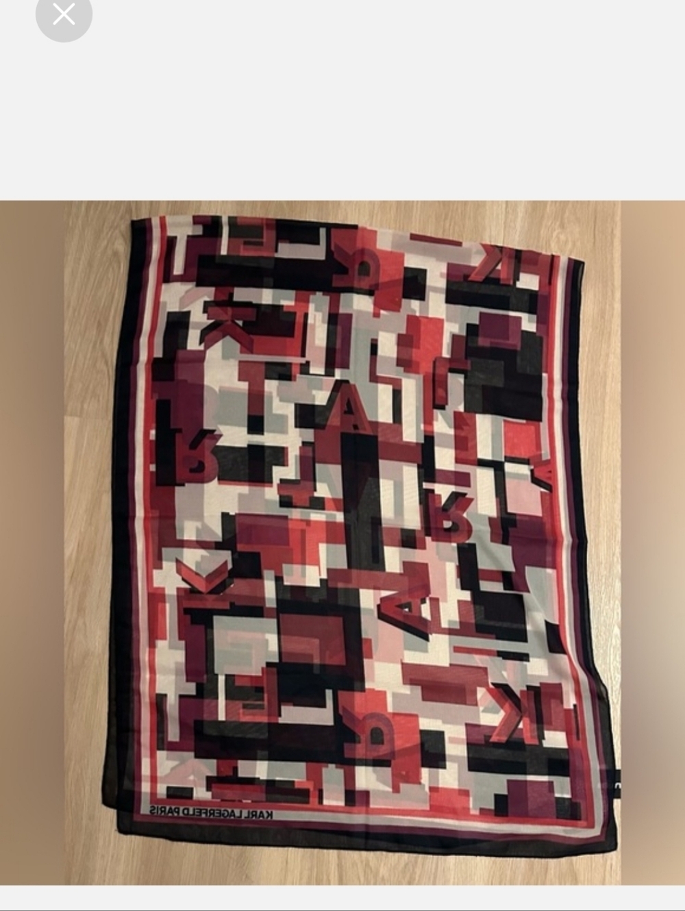 Karl Lagerfeld Geometric Print Scarf NWT